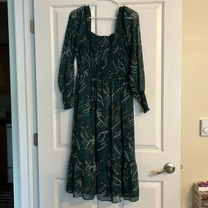 Dark Green Midi-Dress